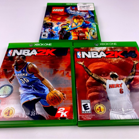 XBOX ONE 3 Game Bundle Lego NBA 2K 14 2K 15 Basketball LeBron Durant Microsoft - Picture 1 of 7